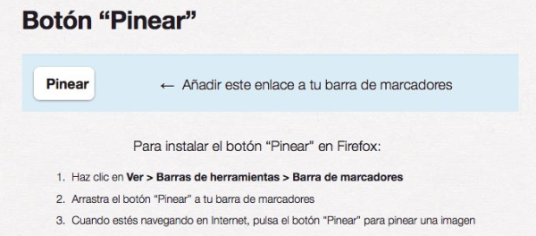 pinterest marcador firefox