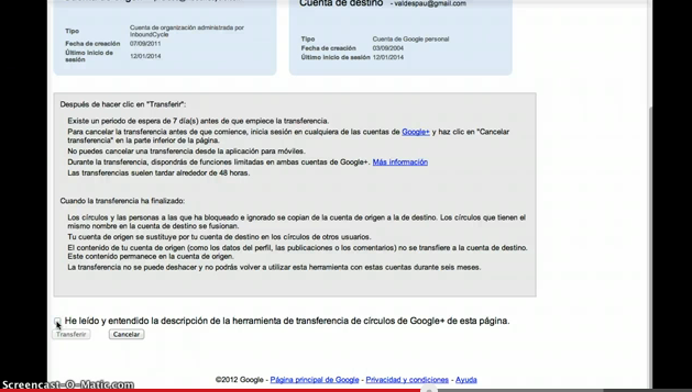 Aceptar las condiciones