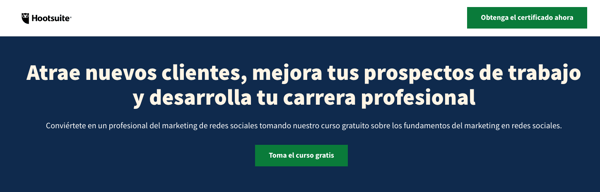 12. Certificación de Marketing de redes sociales de Hootsuite Academy