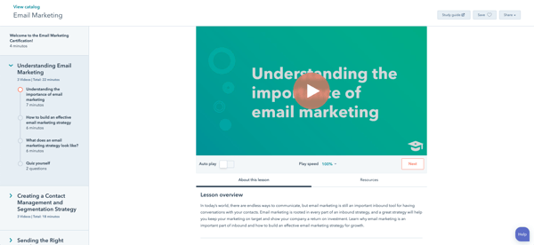 8. Certificación Email Marketing de HubSpot Academy