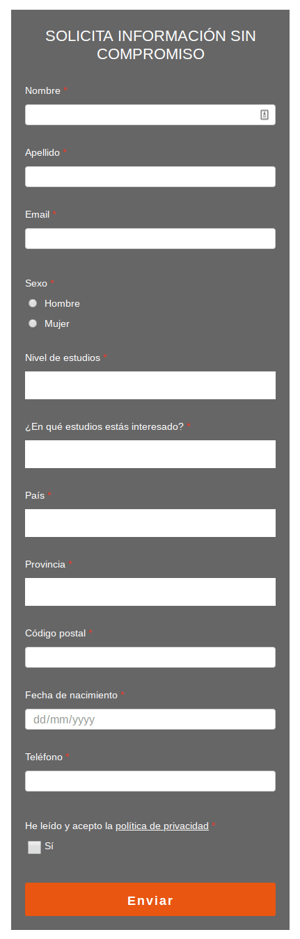 Captacion de leads form antiguo