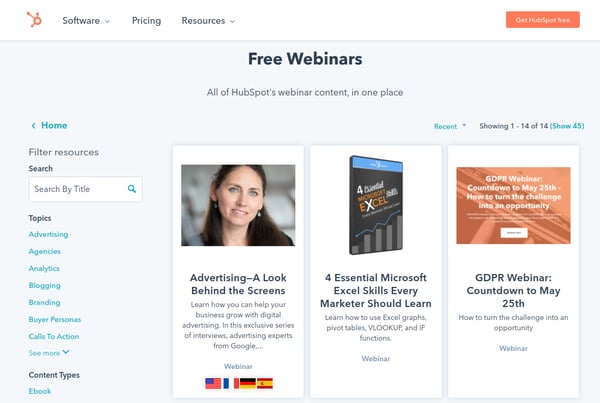 acciones comerciales webinars