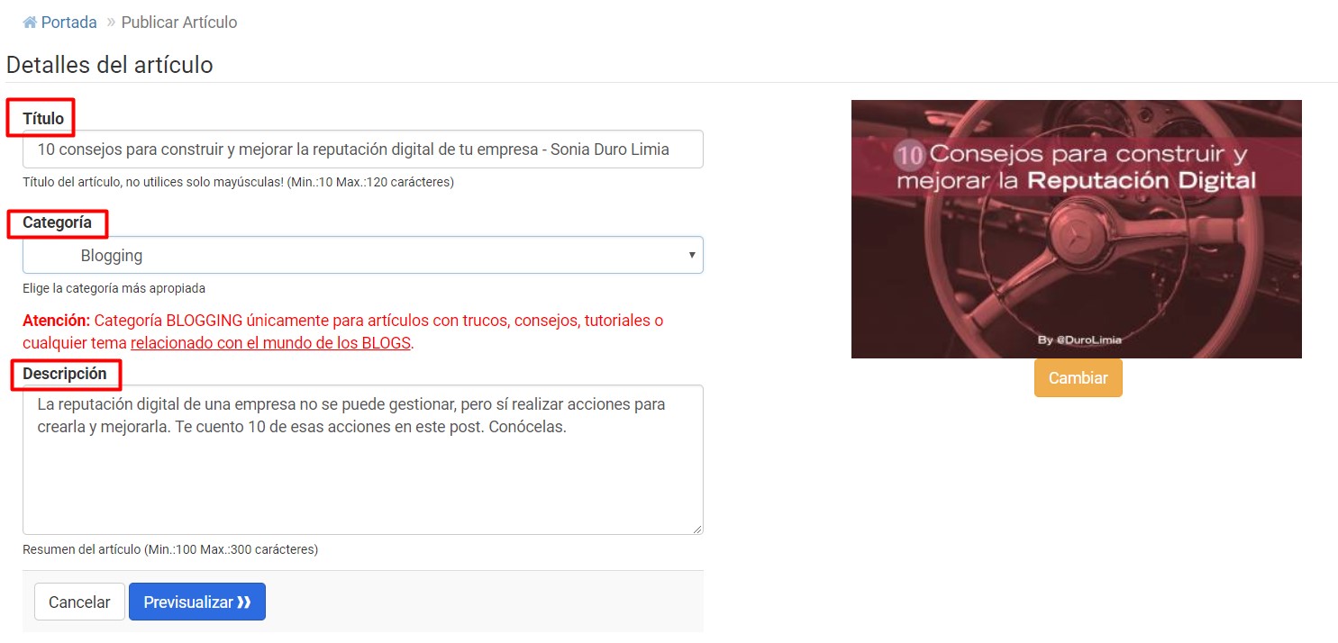 detalles publicar agregadores de contenido