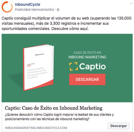 campaña conseguir engagement facebook ads