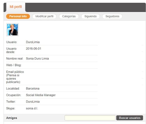 perfil agregadores de contenido