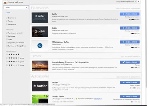 busqueda chrome web store