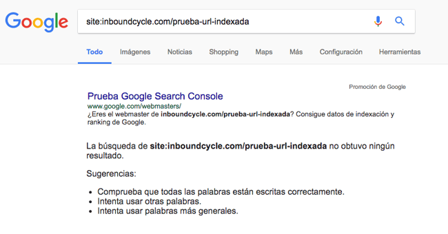 url no indexada inboundcycle