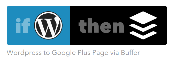 IFTTT Wordpress Buffer Google Plus