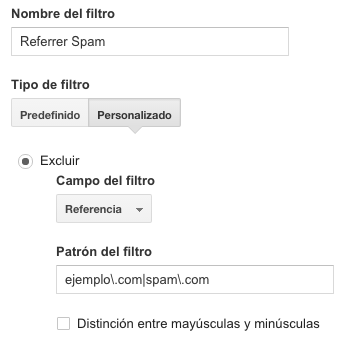 Referrer Spam Filter