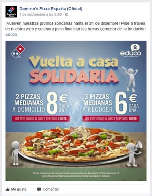 campaña dominos action campaña dominos action
