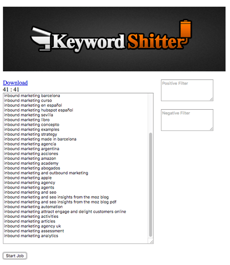 keyword reseach con keyword shitter