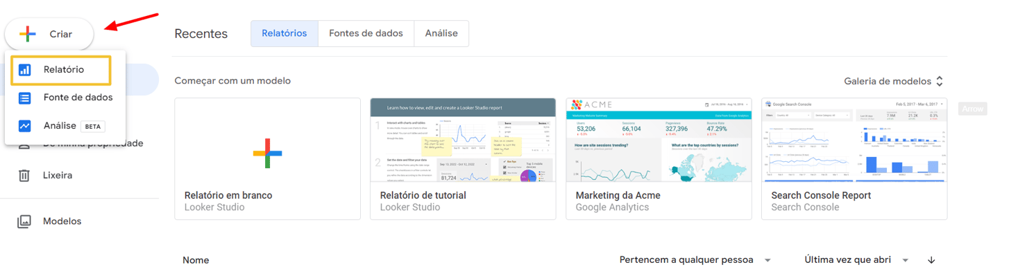 Guia completo para utilizar o Google Data Studio