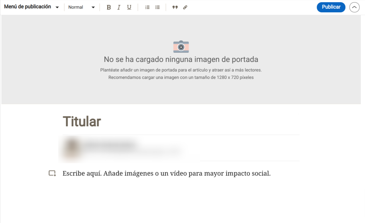 APP - LinkedIn Pulse - Cómo subir contenido 2