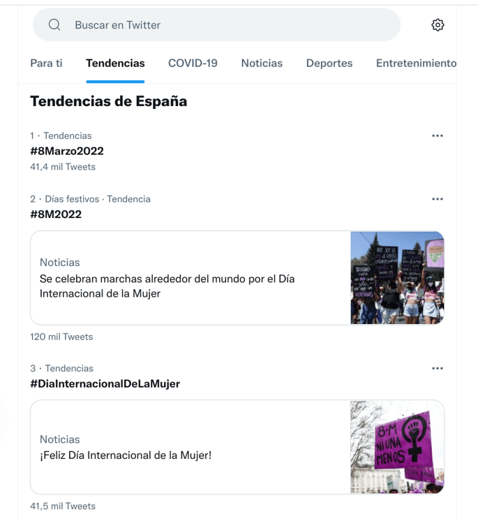 Apartado tendencias