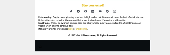 Binance - Footer