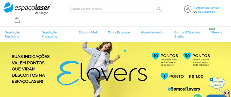 Captação de clientes - exemplo Espaço laser