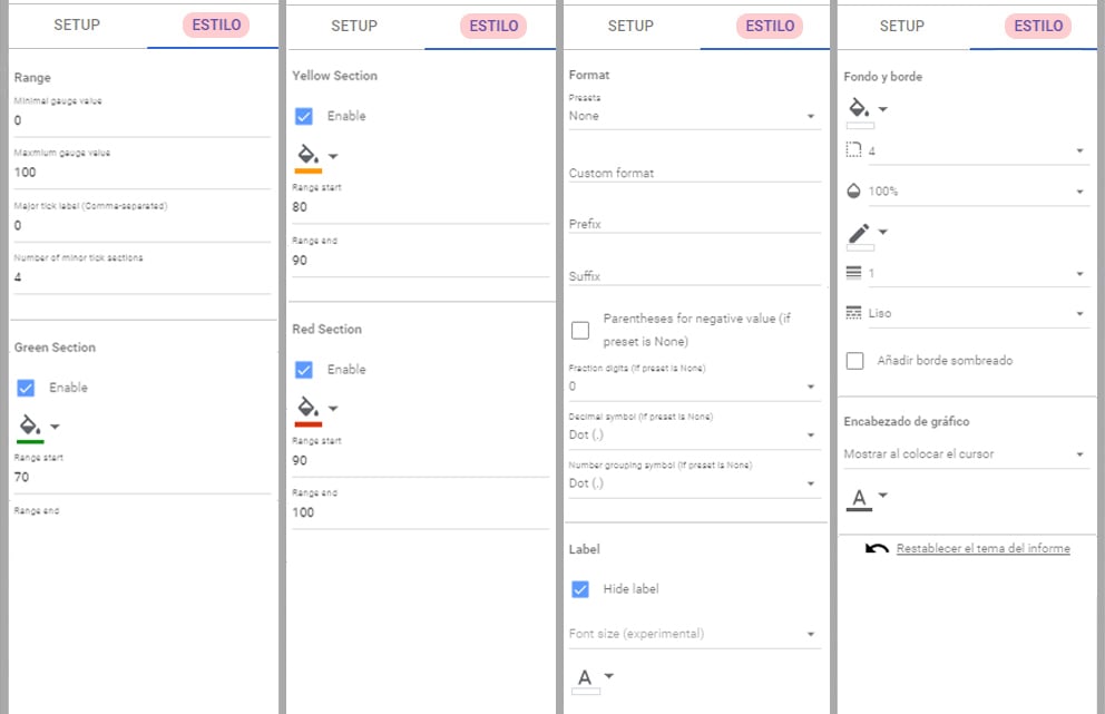 Configuración personalizada ESTILO_Gráfico 5_Google Data Studio