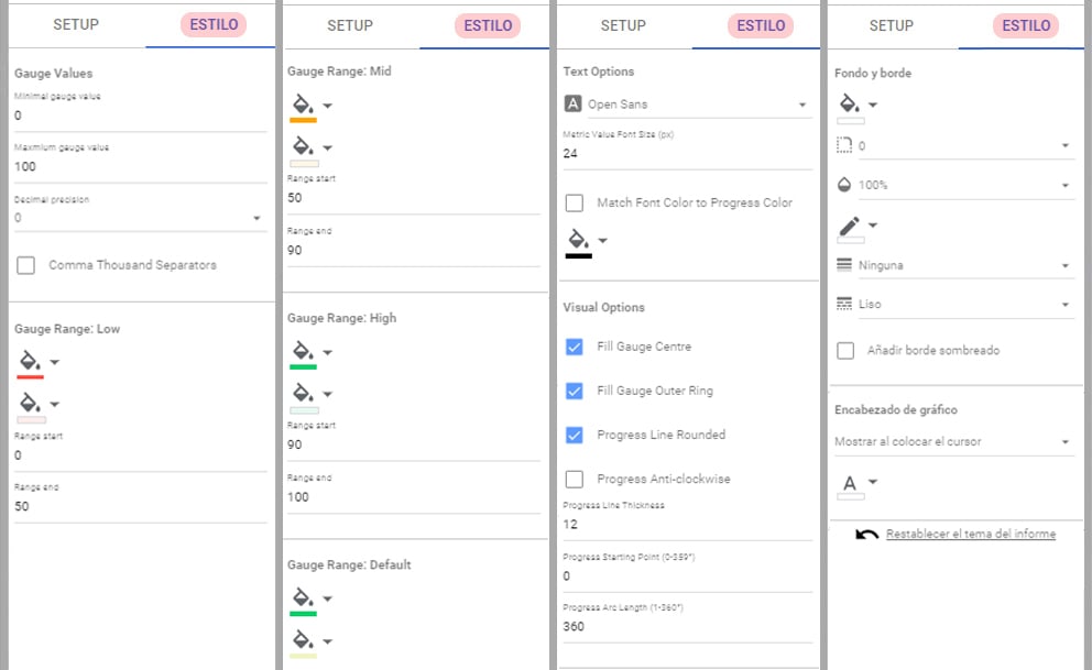 Configuración personalizada ESTILO_Gráfico 6_Google Data Studio