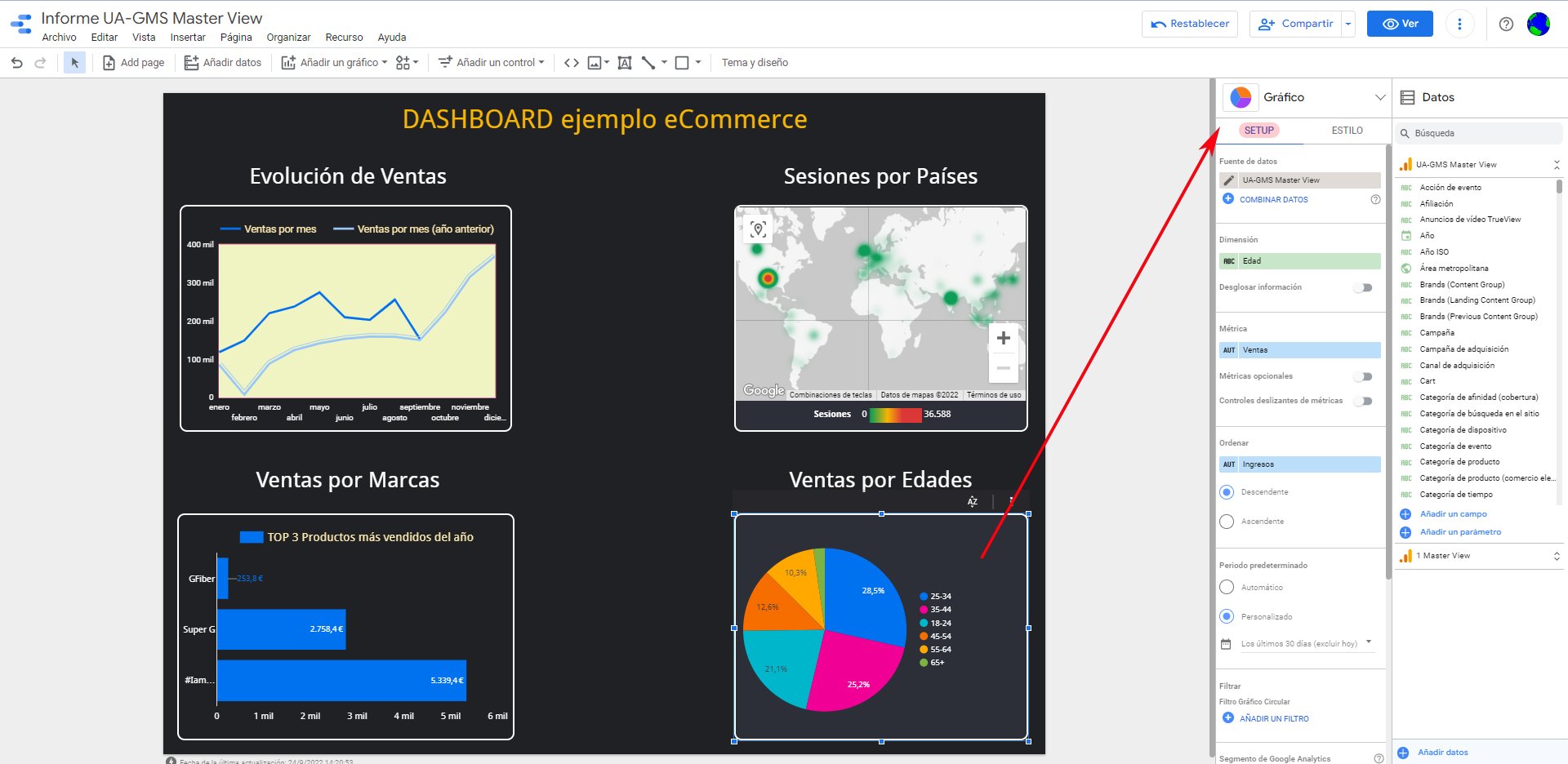 Configuración personalizada_SETUP_Gráfico 4_Google Data Studio