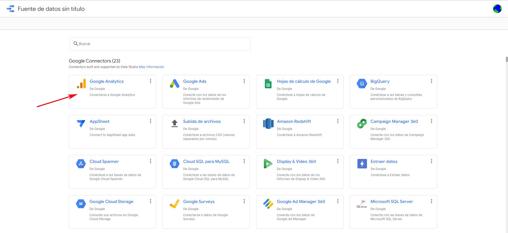 Crear segunda Fuente de datos Google Data Studio