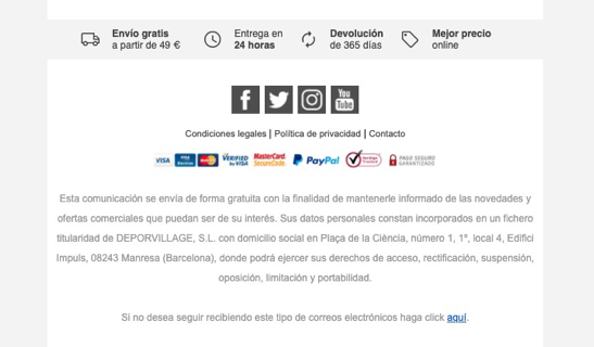 Deporvillage - Footer