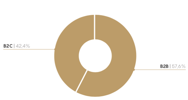 Distribucion de proyectos b2b y b2c