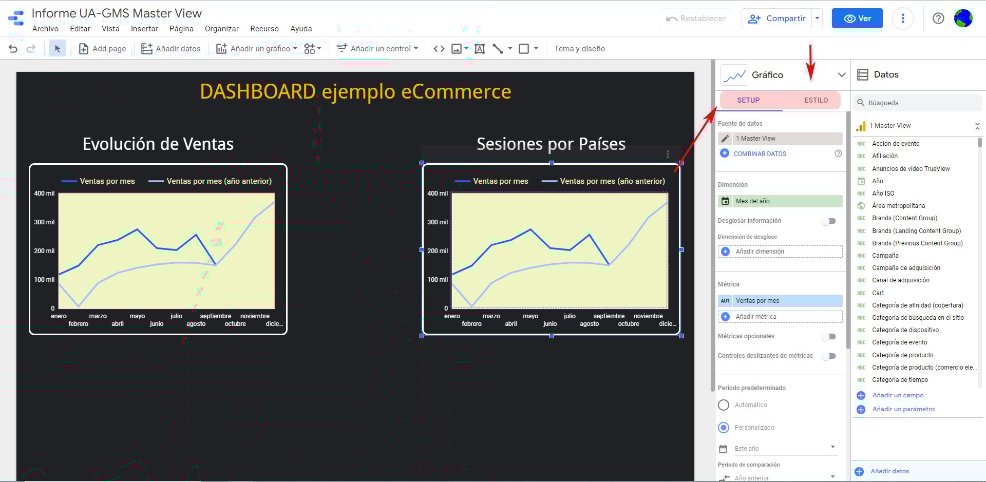 Duplicar GRÁFICO 1 - Google Data Studio