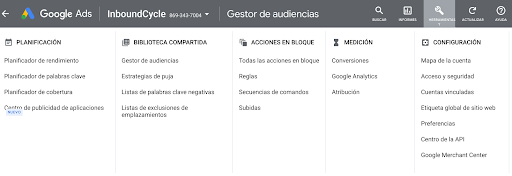 remarketing Google Ads paso 1