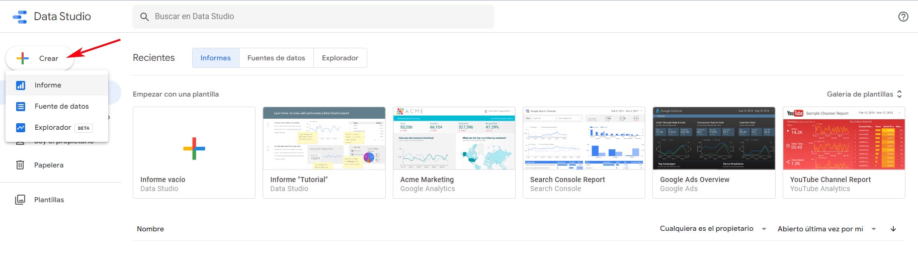 Google Data Studio Crear Informe_1