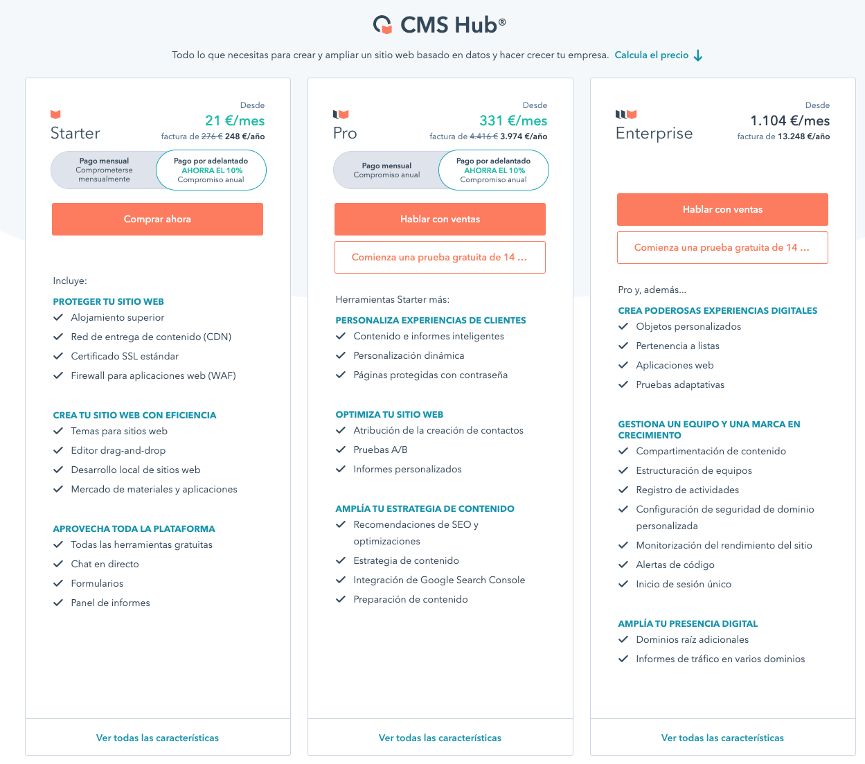 HubSpot CMS Hub pricing