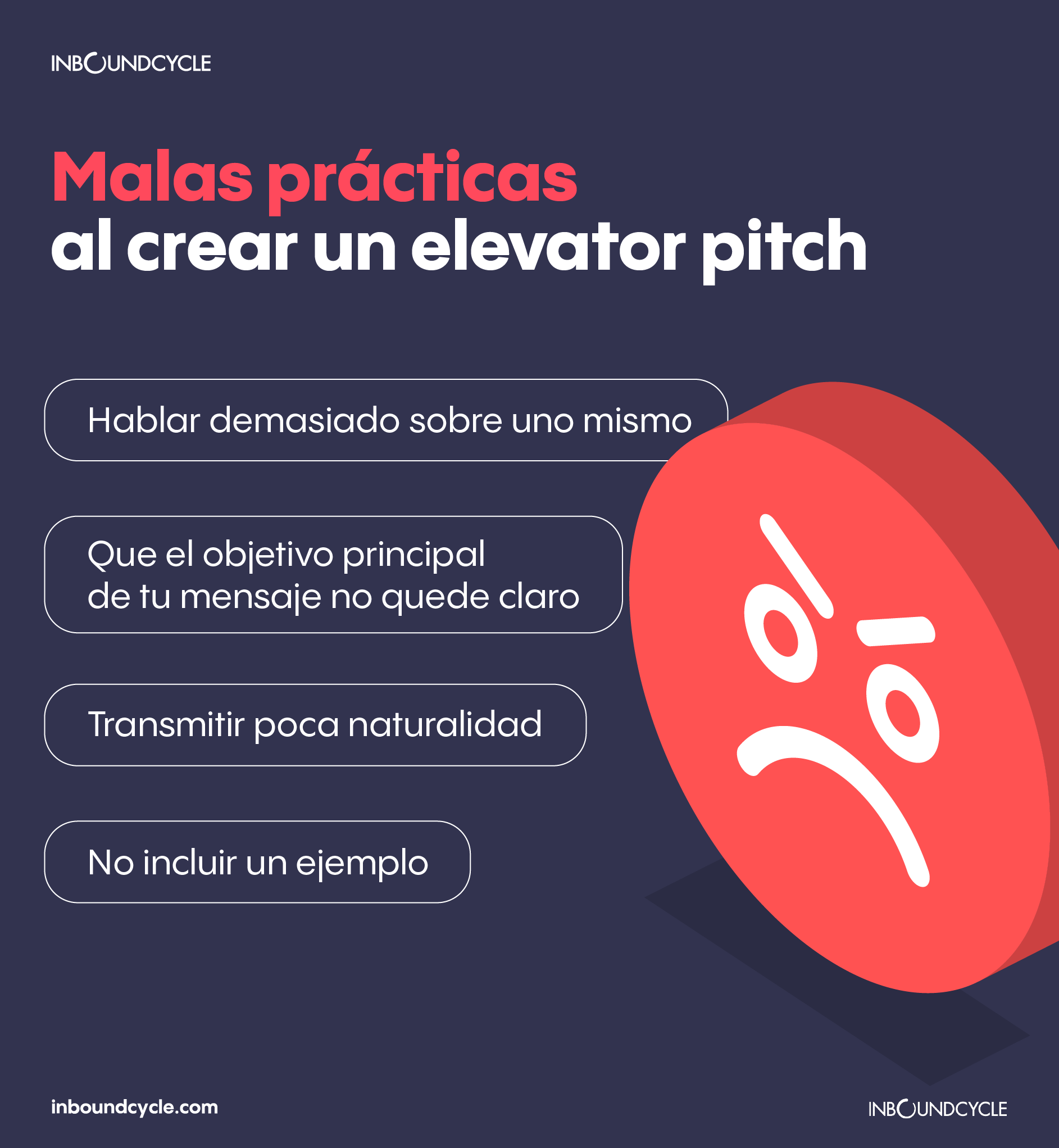 malas practicas al crear un elevator pitch