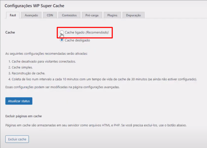 WooCommerce Brasil - WP Super cache