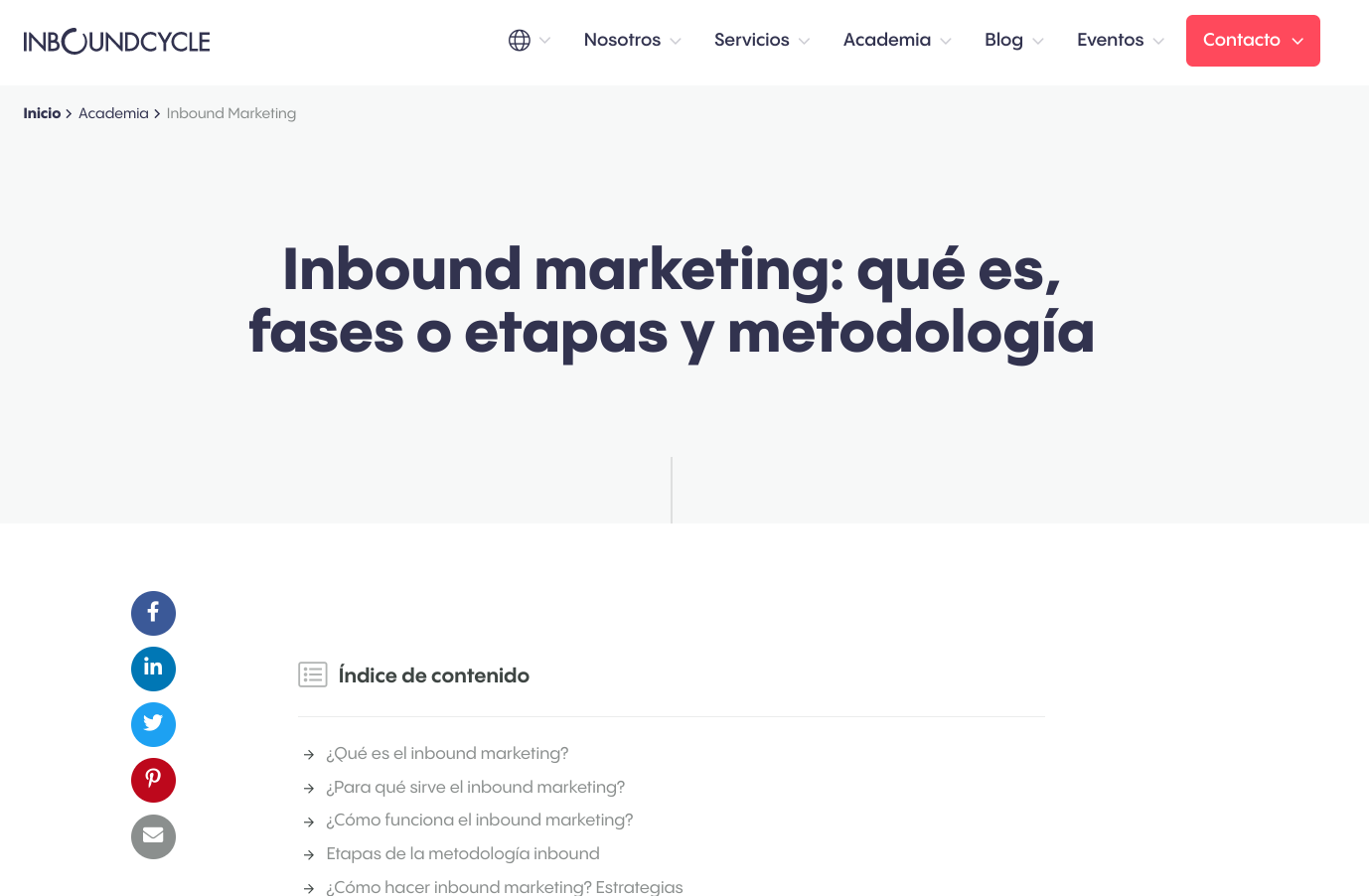 Inbound marketing ventajas - blog contenido