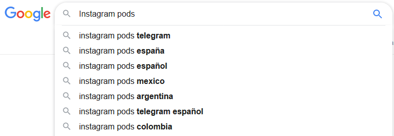 Instagram pods españa
