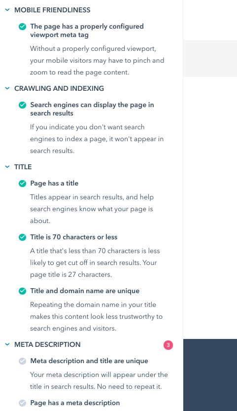 Landing pages de HubSpot optimizaciones seo