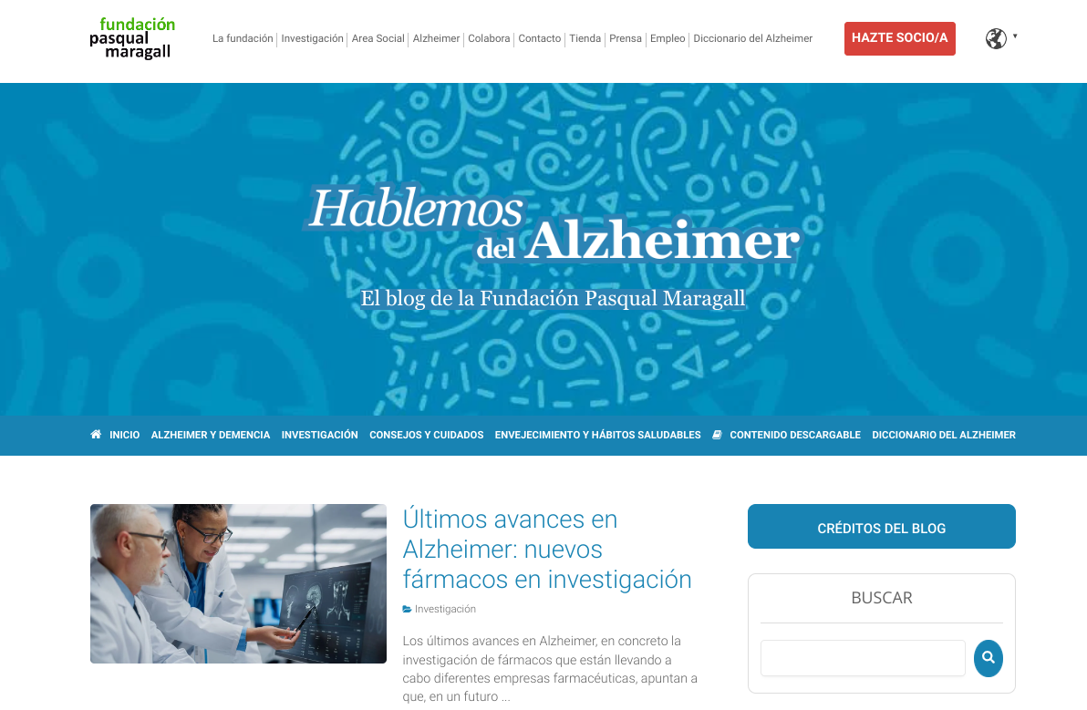 Marketing para ONG - blog hablemos del alzheimer