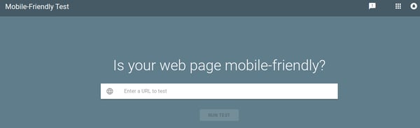 Mobile friendly test