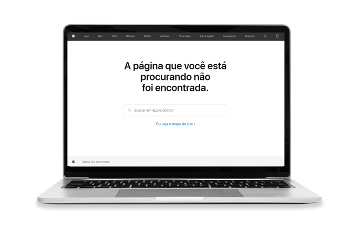O que é o erro 404 exemplo Apple