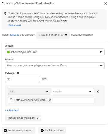 Remarketing no Facebook _ Criar um público personalizado do site