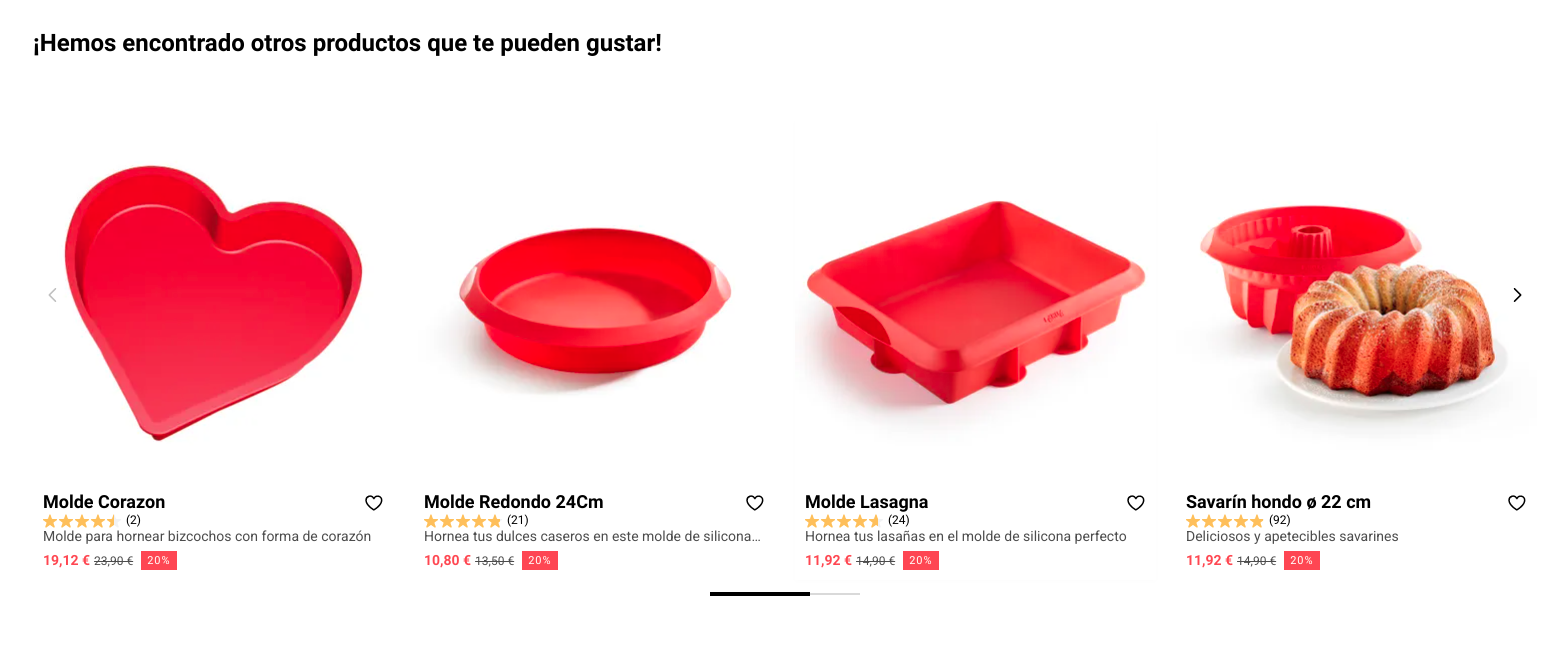 Productos recomendados Lekue