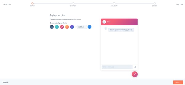Sales Hub de HubSpot Crear_chatflow