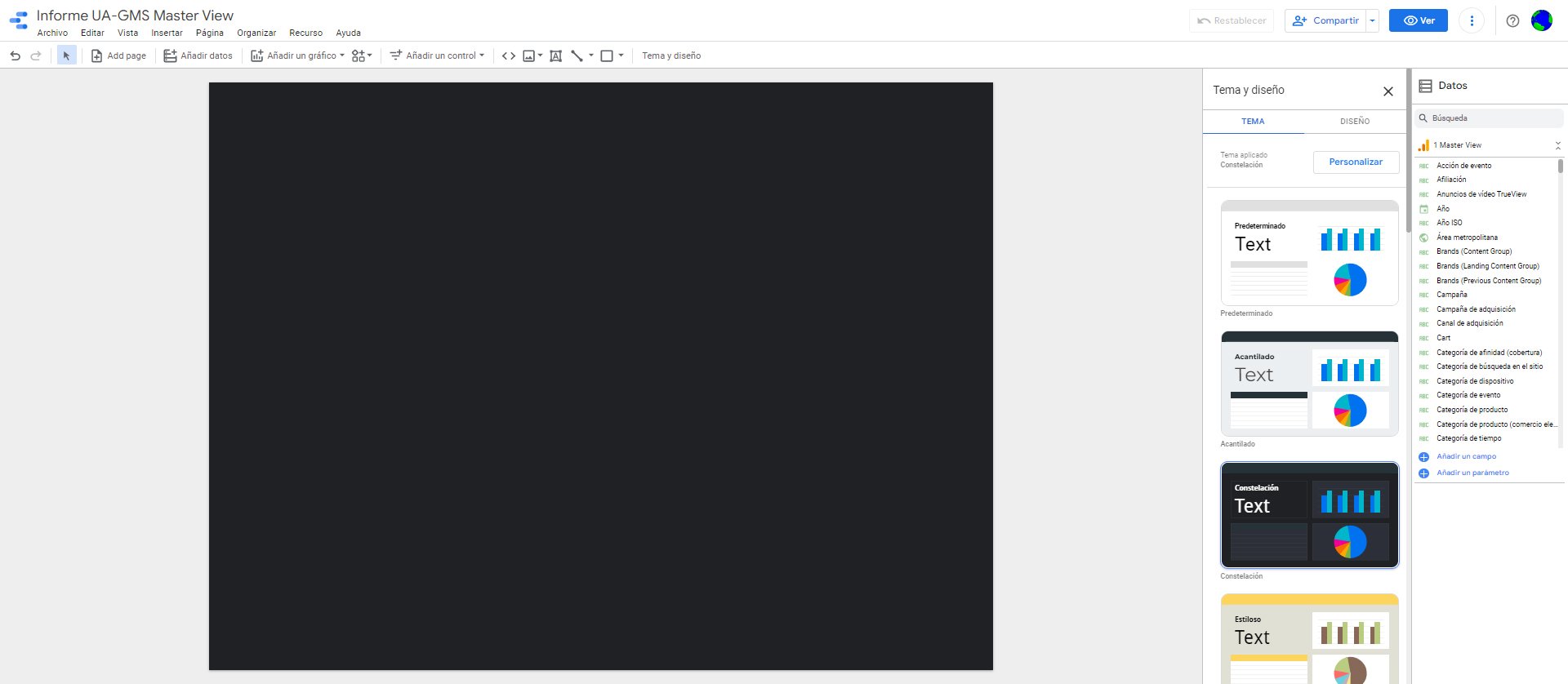 TEMA Constelación Google Data Studio