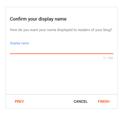 blogger como crear display name