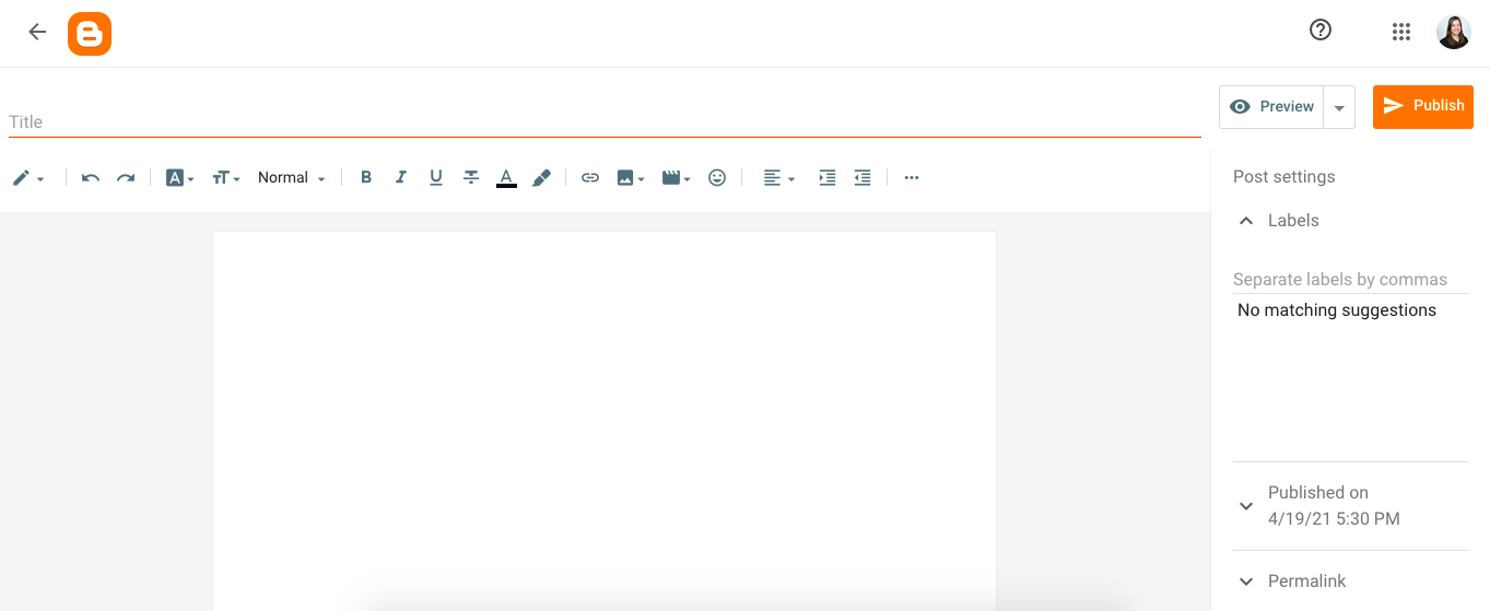 blogger como crear nueva entrada