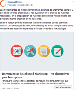 campaña facebook ads inboundcycle