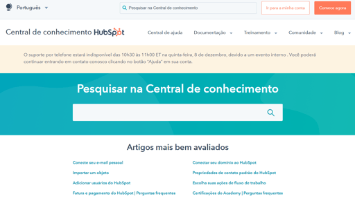 central de conhecimento