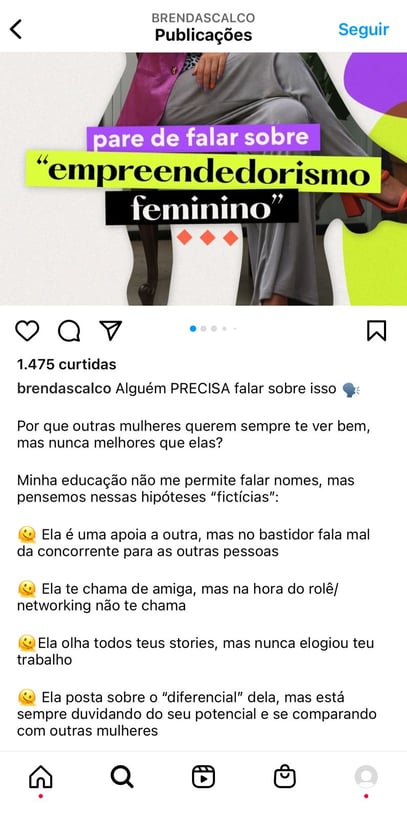 Este é o print de uma publicação no Instagram com uma legenda uando emoticons e emojis