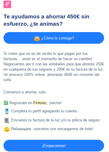 como mejorar ctr email marketing ejemplo fintonic