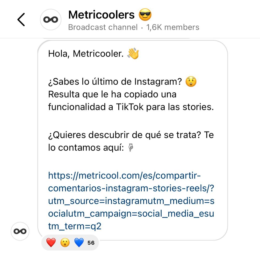 comunidad online canales de difision instagram