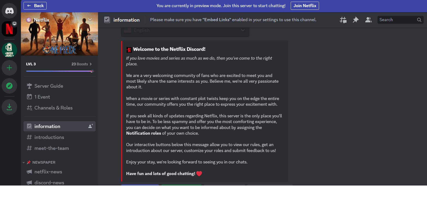 comunidad online discord netflix